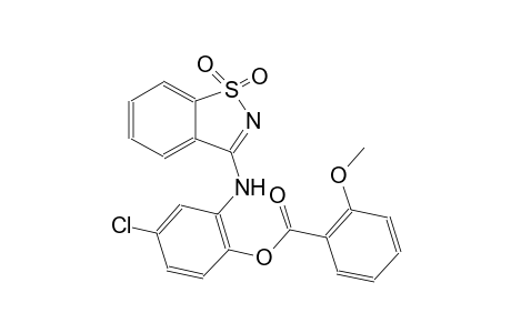 benzoic acid, 2-methoxy-, 4-chloro-2-[(1,1-dioxido-1,2-benzisothiazol-3-yl)amino]phenyl ester