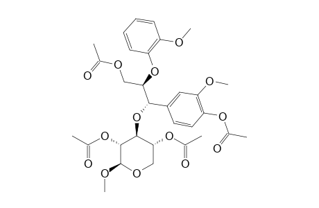 2S,3R;(2S,3R)-1-(4-ACETOXY-3-METHOXYPHENYL)-1-O-(1-O-METHYL,3-DEOXY-2,4-DI-O-ACETYL-BETA-D-XYLOPYRANOS-3-YL)