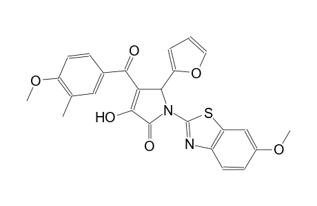 5-(2-furyl)-3-hydroxy-1-(6-methoxy-1,3-benzothiazol-2-yl)-4-(4-methoxy-3-methylbenzoyl)-1,5-dihydro-2H-pyrrol-2-one