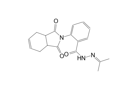 2-(1,3-dioxo-1,3,3a,4,7,7a-hexahydro-2H-isoindol-2-yl)-N'-(1-methylethylidene)benzohydrazide