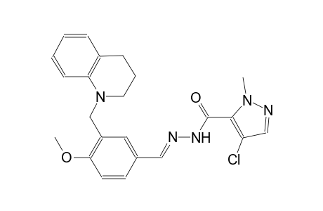 4-chloro-N'-{(E)-[3-(3,4-dihydro-1(2H)-quinolinylmethyl)-4-methoxyphenyl]methylidene}-1-methyl-1H-pyrazole-5-carbohydrazide