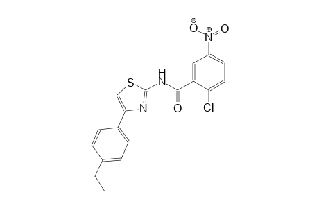 2-chloro-N-[4-(4-ethylphenyl)-1,3-thiazol-2-yl]-5-nitrobenzamide