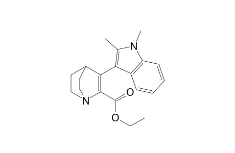 3-(1,2-dimethylindol-3-yl)-1-azabicyclo[2.2.2]oct-2-ene-2-carboxylic acid, ethyl ester