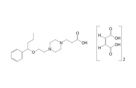 4-{2-[(alpha-propylbenzyl)oxy]ethyl}-1-piperazinepropionic acid, maleate(1:2)
