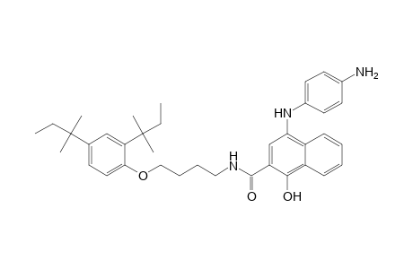2-Naphthalenecarboxamide, 4-[(4-aminophenyl)amino]-N-[4-[2,4-bis(1,1-dimethylpropyl)phenoxy]butyl]-1-hydroxy-