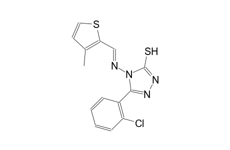 5-(2-chlorophenyl)-4-{[(E)-(3-methyl-2-thienyl)methylidene]amino}-4H-1,2,4-triazol-3-yl hydrosulfide
