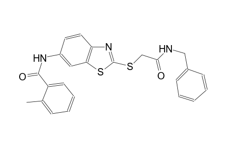N-(2-{[2-(benzylamino)-2-oxoethyl]sulfanyl}-1,3-benzothiazol-6-yl)-2-methylbenzamide