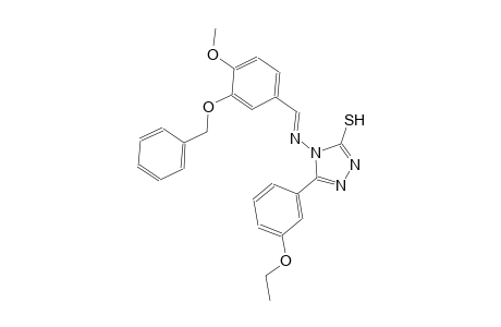 4-({(E)-[3-(benzyloxy)-4-methoxyphenyl]methylidene}amino)-5-(3-ethoxyphenyl)-4H-1,2,4-triazole-3-thiol