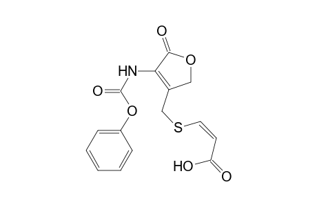 2-Propenoic acid, 3-[[[2,5-dihydro-5-oxo-4-[(phenoxycarbonyl)amino]-3-furanyl]methyl]th io]-, (Z)-
