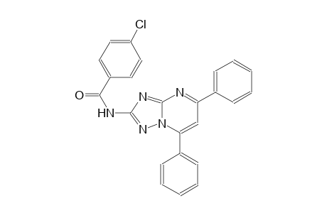 4-chloro-N-(5,7-diphenyl[1,2,4]triazolo[1,5-a]pyrimidin-2-yl)benzamide