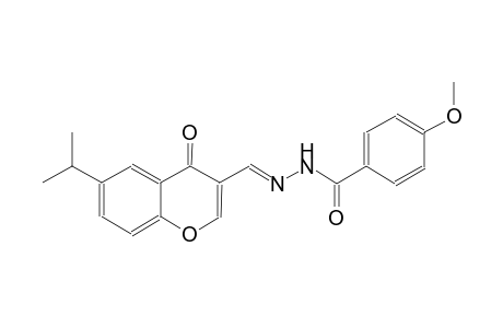 N'-[(E)-(6-isopropyl-4-oxo-4H-chromen-3-yl)methylidene]-4-methoxybenzohydrazide