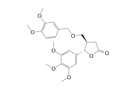 (4R*,5S*)-4-[(3,4-Dimethoxybenzyl)oxy]methyl]-5-(3,4,5-trimethoxyphenyl)tetrahydro-2-furanone