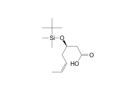 (3R,5Z)-3-[(t-butyl)dimethylsilyloxy]hept-5-enoic acid