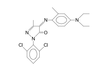 1-(2,6-Dichloro-phenyl)-4-(4-N,N-diethylamino-2-tolylimino)-3-methyl-2-pyrazolin-5-one