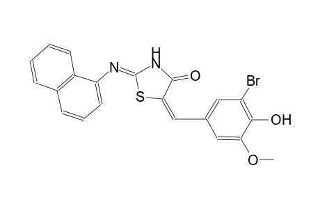 (2Z,5E)-5-(3-bromo-4-hydroxy-5-methoxybenzylidene)-2-(1-naphthylimino)-1,3-thiazolidin-4-one