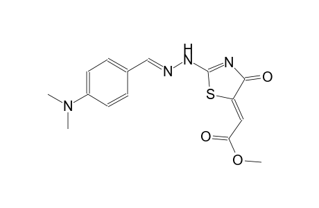 methyl (2Z)-(2-{(2E)-2-[4-(dimethylamino)benzylidene]hydrazino}-4-oxo-1,3-thiazol-5(4H)-ylidene)ethanoate