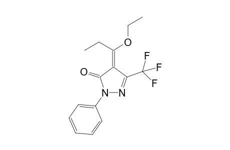 (4E)-4-(1-Ethoxypropylidene)-2-phenyl-5-trifluoromethyl-2,4-dihydro-3H-pyrazol-3-one