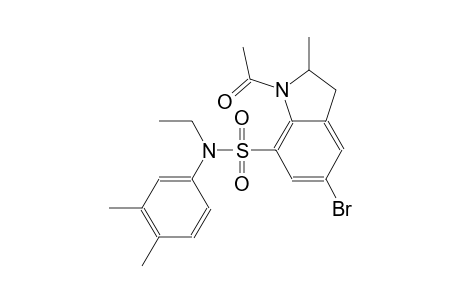 1H-indole-7-sulfonamide, 1-acetyl-5-bromo-N-(3,4-dimethylphenyl)-N-ethyl-2,3-dihydro-2-methyl-
