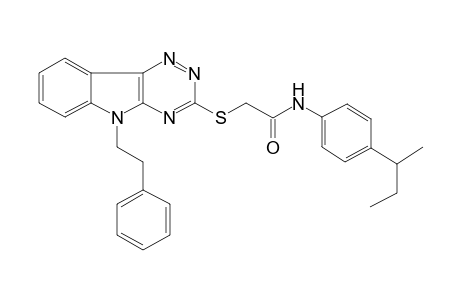 2-[(5-phenethyl-[1,2,4]triazin[5,6-b]indol-3-yl)thio]-N-(4-sec-butylphenyl)acetamide