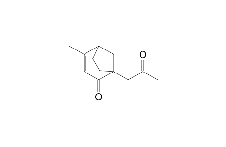Bicyclo[3.2.1]oct-3-en-2-one, 4-methyl-1-(2-oxopropyl)-