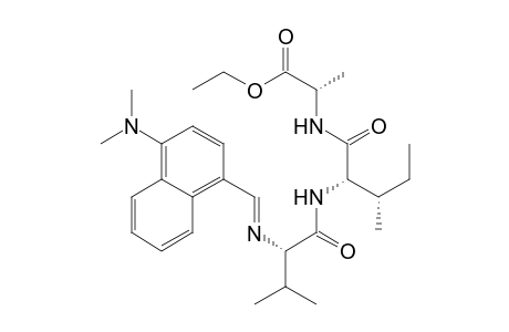 L-Alanine, N-[N-[N-[[4-(dimethylamino)-1-naphthalenyl]methylene]-L-valyl]-L-isoleucyl]-, ethyl ester