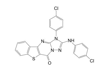 2-(4-Chloro-phenylamino)-1-(4-chlorophenyl)benzo[4,5]thieno[3,2-d][1,2,4-tri-azolo][1,5-a]pyrimidin-5(1H)-one