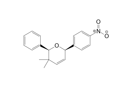 cis-3,3-Dimethyl-6-(4-nitrophenyl)-2-phenyl-3,6-dihydro-2H-pyran