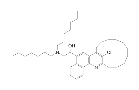 3-Chloro-.alpha.-di-n-heptylaminomethyl-2,4-decamethylenebenzo[h]quinoline-6-methanol