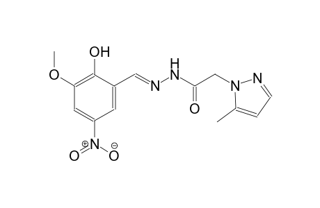 N'-[(E)-(2-hydroxy-3-methoxy-5-nitrophenyl)methylidene]-2-(5-methyl-1H-pyrazol-1-yl)acetohydrazide