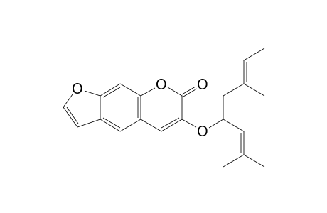 6-[(6E)-2,6-dimethylocta-2,6-dien-4-yl]oxy-7-furo[3,2-g][1]benzopyranone