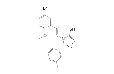 4-{[(E)-(5-bromo-2-methoxyphenyl)methylidene]amino}-5-(3-methylphenyl)-4H-1,2,4-triazole-3-thiol