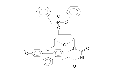 5'-O-METHOXYTRITYLDEOXYTHYMIDINE-3'-PHENYL(ANILIDO)PHOSPHATE(DIASTEREOMER MIXTURE)