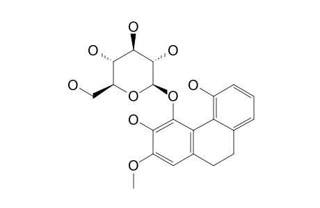 MARYLAURENCINOSIDE_A;3,4,5-TRIHYDROXY-2-METHOXY-9,10-DIHYDROPHENANTHRENE-4-O-BETA-D-GLUCOPYRANOSIDE