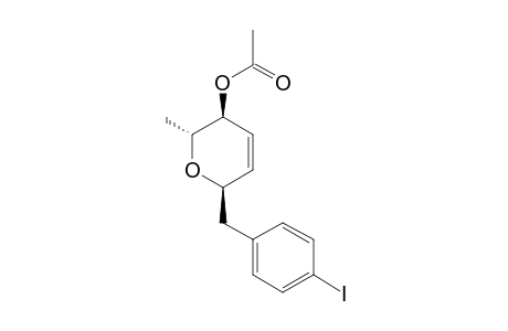 4'-(5-O-Acetyl-2,6-anhydro-1,3,4,7-tetradeoxy-.beta.,L-erythro-hept-3-enitol-1-yl)iodobenzene