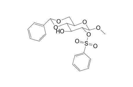 Methyl 4,6-O-benzylidene-2-O-benzenesulfonyl-.alpha.,D-Glcpyranoside