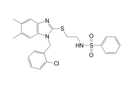N-(2-{[1-(2-chlorobenzyl)-5,6-dimethyl-1H-benzimidazol-2-yl]sulfanyl}ethyl)benzenesulfonamide