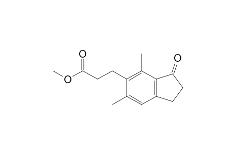 2,3-Dihydro-5,7-dimethyl-1H-inden-1-one-6-propanoicacid methyl ester
