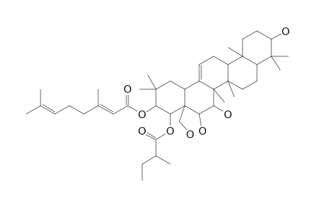 21-BETA-O-[(2Z)-3,7-DIMETHYL-2,6-OCTADIENOYL]-22-ALPHA-O-(2-METHYLBUTANOYL)-R1-BARRIGENOL