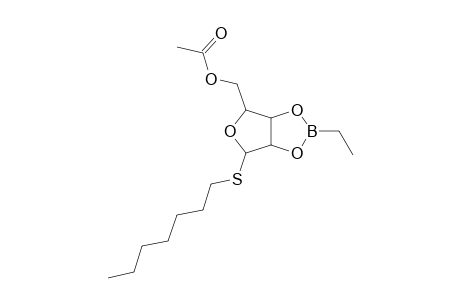 beta-D-LYXOFURANOSIDE, 5-O-ACETYL-2,3-O-ETHYLBORANDIYL-1-THIOHEPTYL-