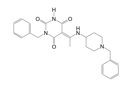 (5E)-1-benzyl-5-{1-[(1-benzyl-4-piperidinyl)amino]ethylidene}-2,4,6(1H,3H,5H)-pyrimidinetrione