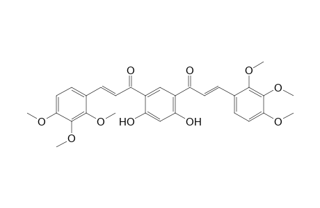 (2E, 2E')-1,1'-[4,6-Dihydroxy-1,3-phenylene]bis(3-(2,3,4-trimethoxyphenyl)prop-2-en-1-one)