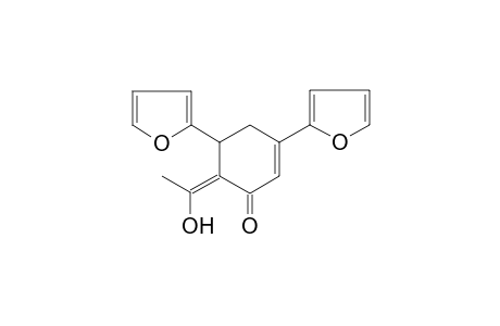 3,5-Di(2-furyl)-6-(1-hydroxyethylidene)-2-cyclohexen-1-one