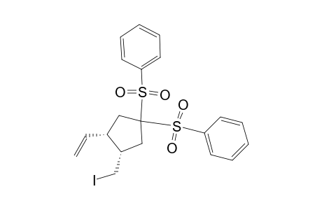 cis-4-Ethenyl-3-iodomethyl-1,1-bis(phenylsulfonyl)cyclopentane