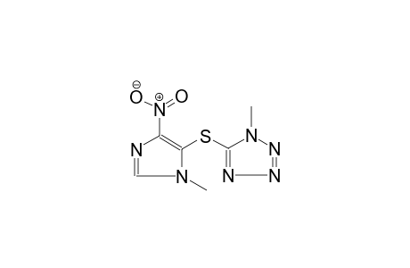 1-methyl-5-[(1-methyl-4-nitro-1H-imidazol-5-yl)sulfanyl]-1H-tetraazole