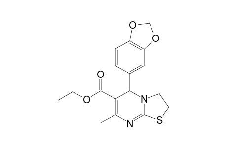 5H-Thiazolo[3,2-a]pyrimidine-6-carboxylic acid, 5-(1,3-benzodioxol-5-yl)-2,3-dihydro-7-methyl-, ethyl ester