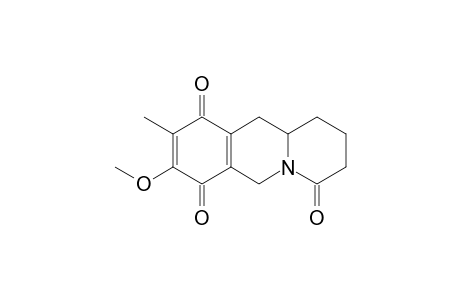 (+/-)-8-Methoxy-9-methyl-1,3,4,6,11,11a-hexahydro-2H-benzo[b]quinolizin-4,7,10-trione