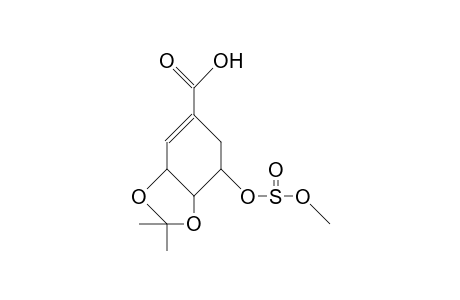 3,4-O,O-Isopropylidene-3,4-dihydroxy-5-methanesulfonyloxy-cyclohexene-1-carboxylic acid