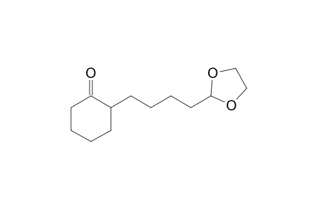 Cyclohexanone, 2-[4-(1,3-dioxolan-2-yl)butyl]-
