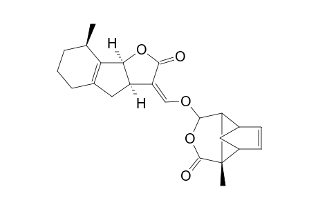 8(R)-Methyl-3-[[(6'(S)-methyl-5'-oxo-4'-oxatricyclo[5.2.1.0(2',6')]dec-8'-en-3'(R)-yl)oxy]methylene]-3,3a(R),4,5,6,7,8,8b(S)-octehydroindeno[1,2-b]furan-2-one