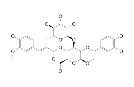 3'''-O-METHYLCRENATOSIDE;1,2-O-[2S-(3,4-DIHYDROXYPHENYL)-1,2-ETHANEDIYL]-3-O-ALPHA-L-RHAMNOPYRANOSYL-4-O-FERULOYL-BETA-D-GLUCOPYRNOSIDE